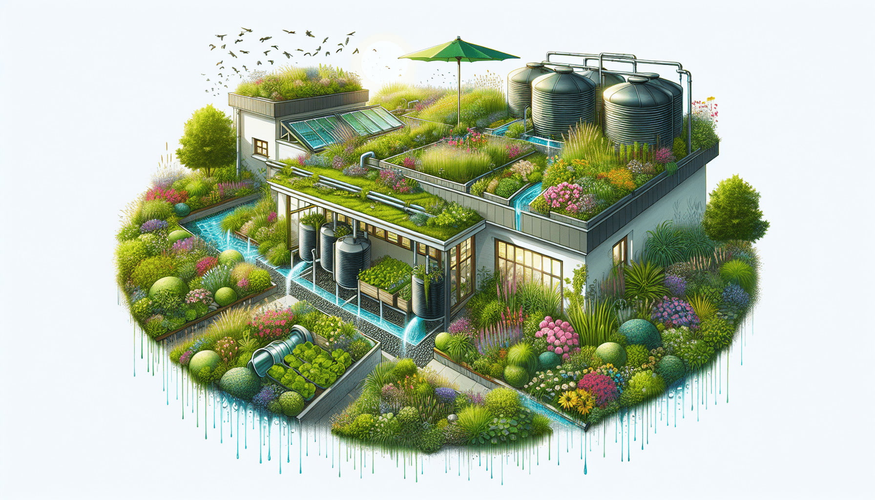 Best Ways To Utilize Rainwater Harvesting In Green Roof Systems