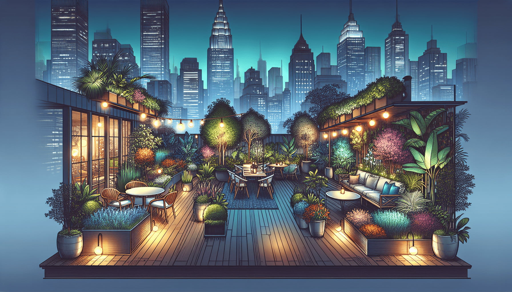 Designing a Stylish Rooftop Garden Layout