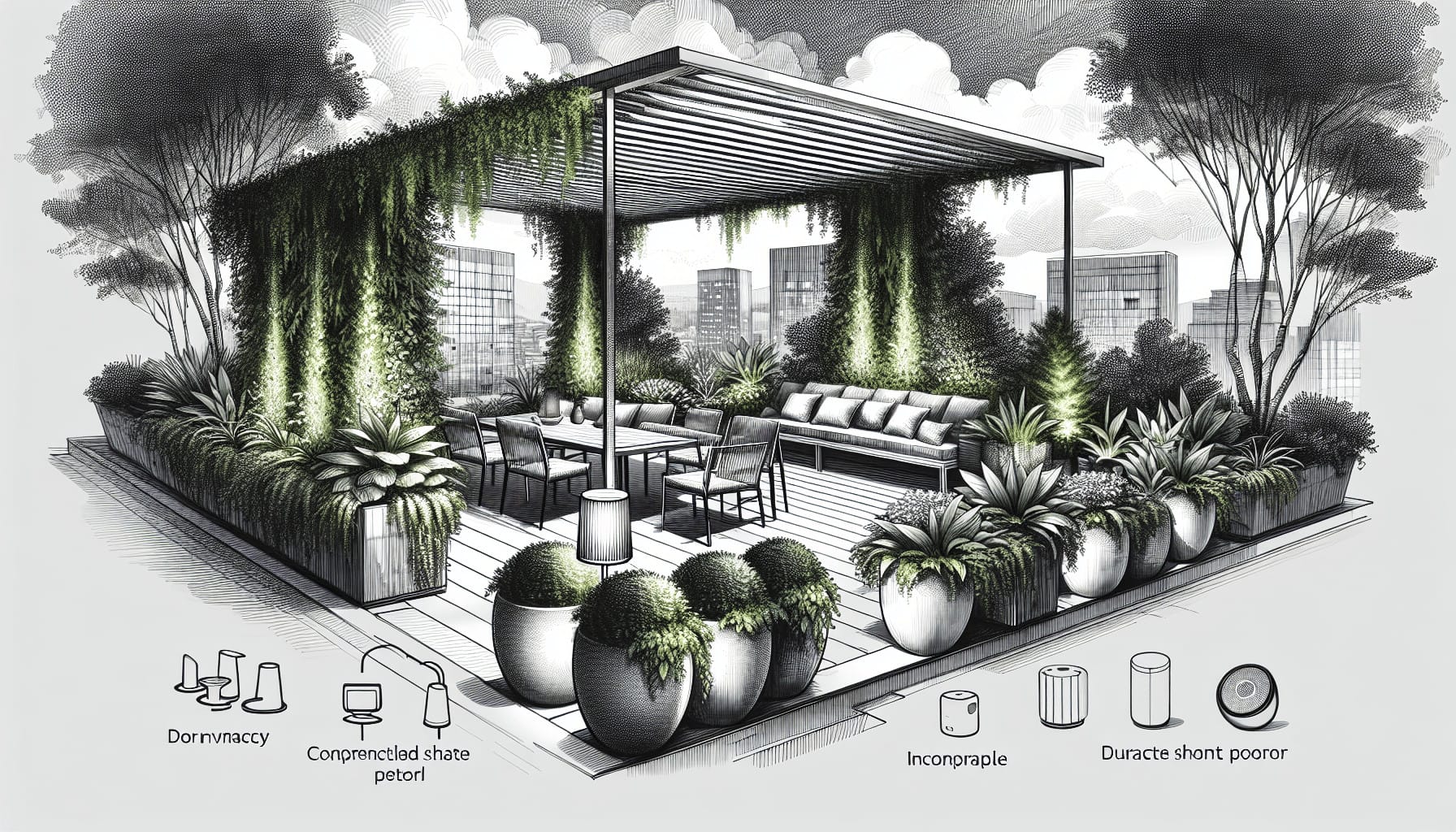 Enhancing Privacy in Rooftop Gardens with Smart Design