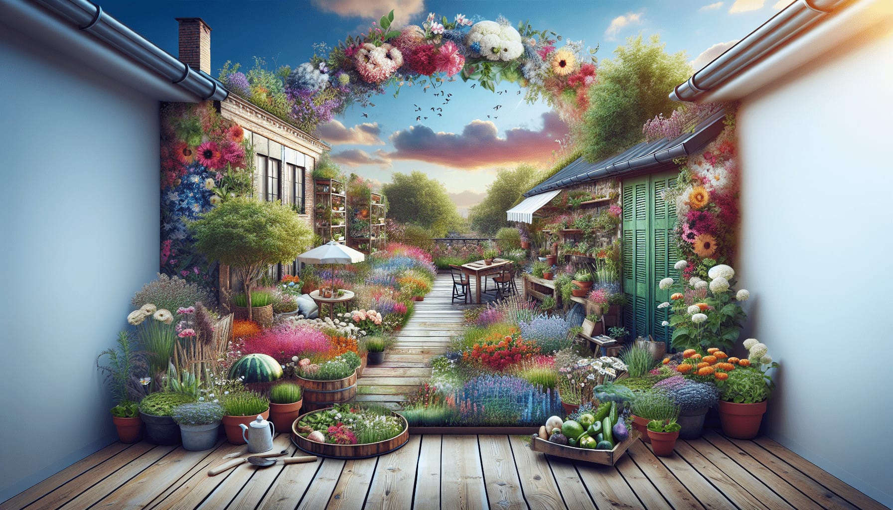 Designing A Rooftop Garden With A Cottage Garden Aesthetic